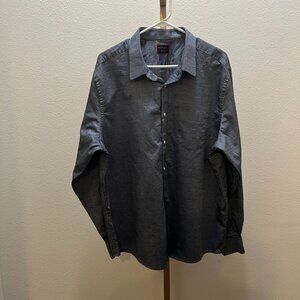 Untuckit Pio Cesare Mens Navy Long Sleeve Shirt  XXL Cotton